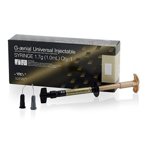 GC GAENIAL Universal Injectable - High Strength Universal Composite - Shade A2 - 1ml Syringe, 1-Pack with 10 Tips