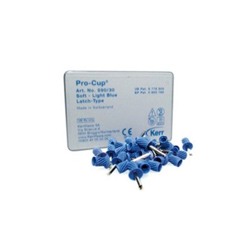 Hawe Prophy Cups - Latch Type - Soft - Light Blue, 30-Pack