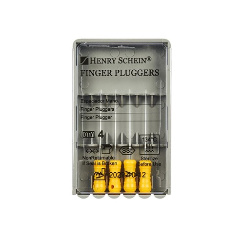 Finger Plugger HENRY SCHEIN 25mm Yellow Pack of 4