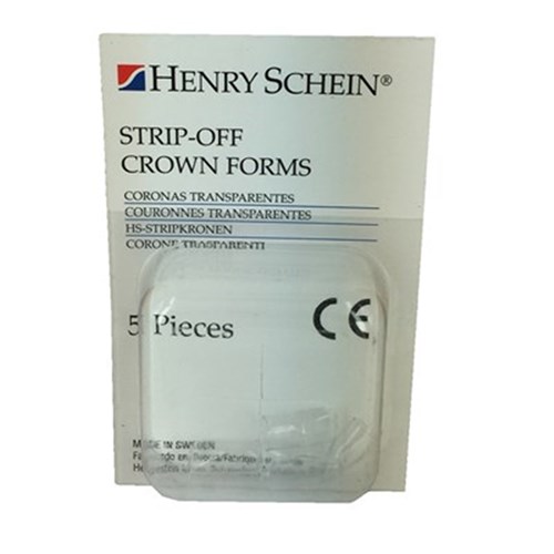 Henry Schein Strip-Off Crown Forms - Clear - Size 111, 5-Pack