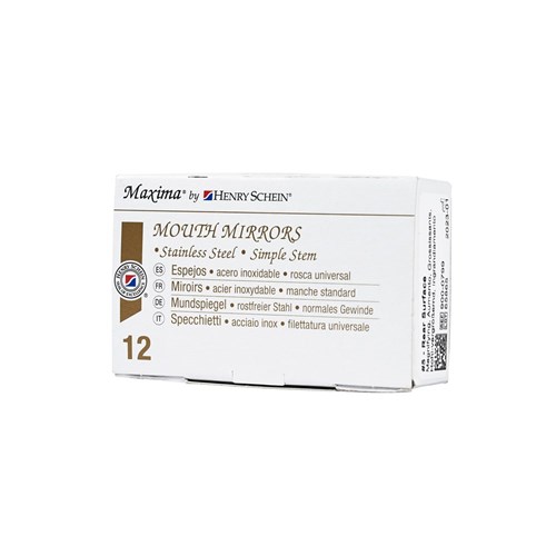 Henry Schein Maxima Mirror Head - Size 5 - Magnifying, 12-pack