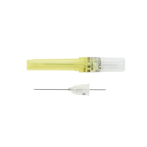 Henry Schein Standard Needles - 27 Gauge - Short 25mm - Yellow, 100-Pack