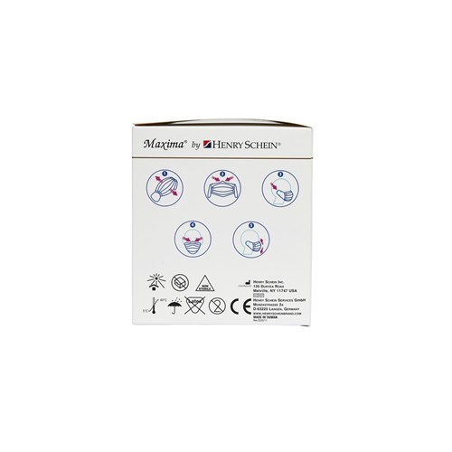 Henry Schein Maxima Mask - Level 2 - Earloop - Blue, 50-Pack