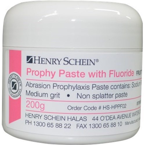 HSHPPF02 Prophy Paste HENRY SCHEIN 200g Fluoride Medium Fruit Tingle