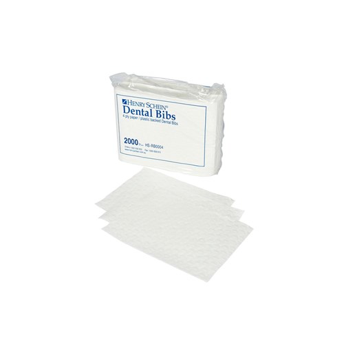 HSRB0004 Henry Schein Bibs 4ply, 2000Pack Henry Schein