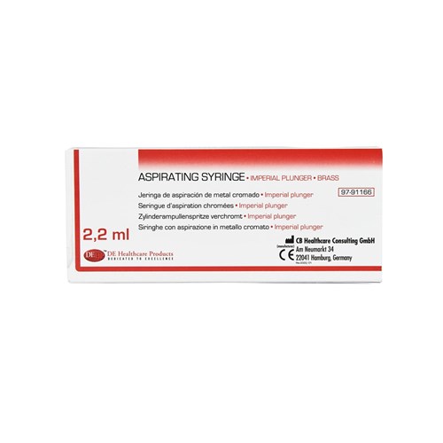 DE Self Aspirating Syringe - 2.2ml