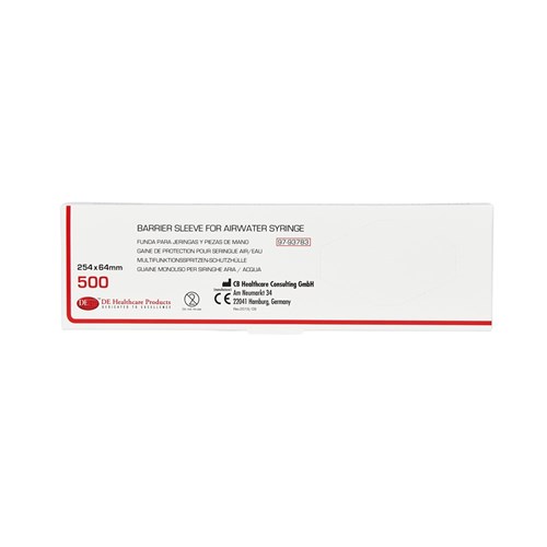 DE Barrier Sleeves - Airwater syringe With Opening - 254mm x 64mm, 500-Pack
