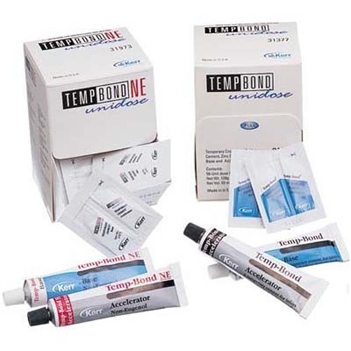 Kerr TempBond NE - Non-Eugenol Temporary Cement - Standard Pack - 50g Base and 15g Accelerator Tubes