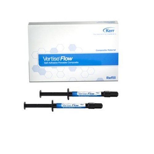 Kerr Vertise Flow - Self-Adhering Flowable Composite - Shade A1 - 2g Syringe, 2-Pack with 20 Tips and 20 Brushes