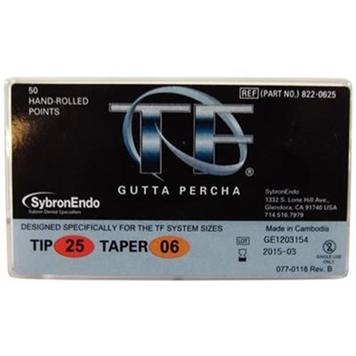 Kerr TF Gutta Percha Points - Size 25 .06 Taper, 50-Pack