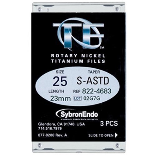 Kerr TF Twisted File - 23mm - Size 25 Small Assorted, 3-Pack