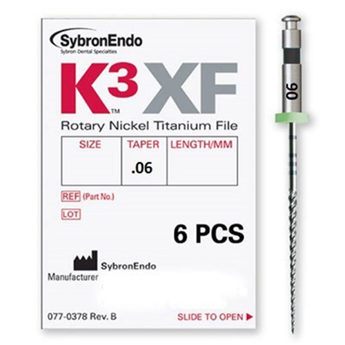 K3 XF File 21mm Size 40 .06 Taper Pack of 6
