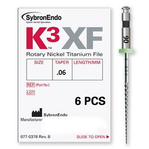 K3 XF File 21mm Size 40 .06 Taper Pack of 6