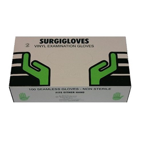 Gloves SURGIGLOVE Vinyl Powdered Small Box of 100