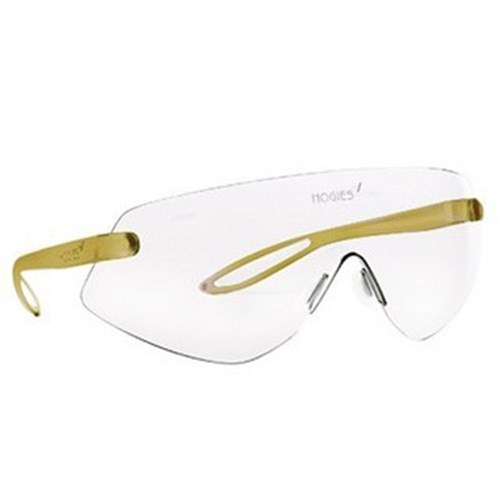 HOGIES Safety Glasses Clear Gold Metallic Frames