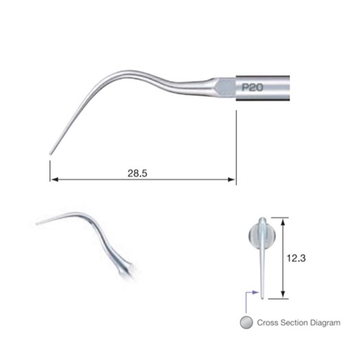 Perio Tip P20 for EMS Ultrasonic Scaler