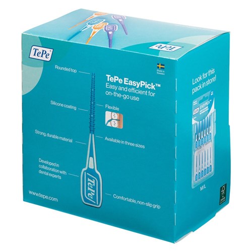 TePe EasyPick Turquoise M/L 100x2pc Dispenser Box