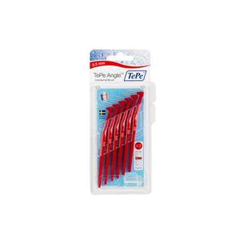 Tepe Angle Brush Red 0.5mm Pack of 6