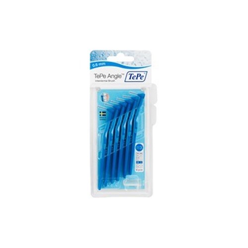 Tepe Angle Brush Blue 0.6mm Pack of 6