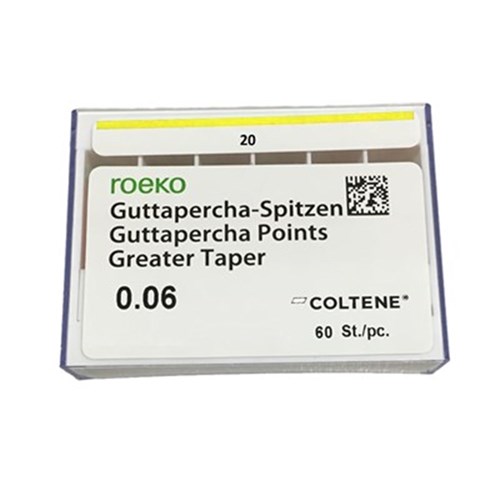 ROEKO GP Points Greater Taper Size 20 0.06 Taper Box of 60