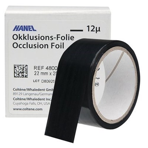 HANEL Occlusion Foil Black Single Sided 22mmx25m 12u Roll