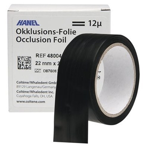 HANEL Occlusion Foil Black Double Sided 22mmx25m 12u Roll