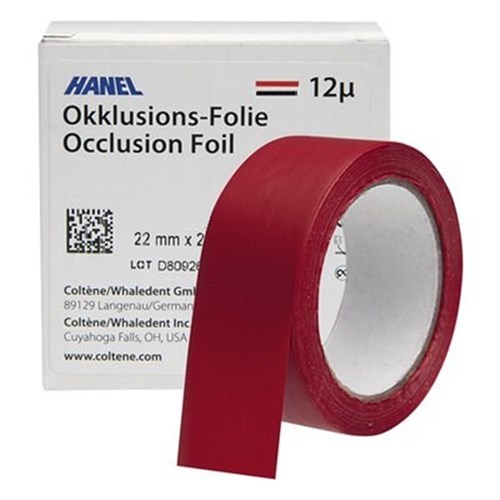 HANEL Occlusion Foil Red/Black Double Sided 22mmx25m 12u Roll