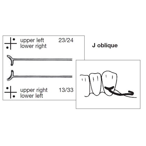 J Oblique Clasp 0.8mm Pack of 10