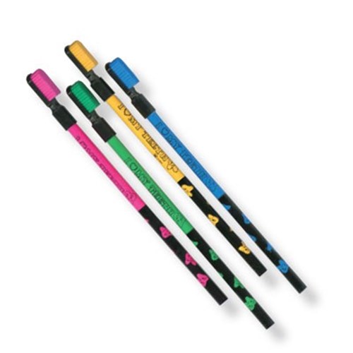 Toothbrush Pencil & Eraser Assort Colours 36 Pk