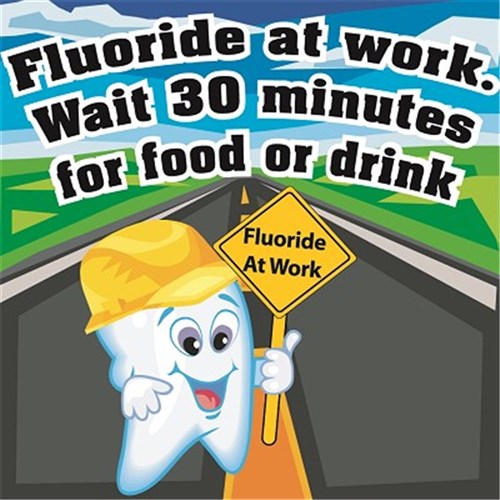 Fluoride at Work Stickers Novelty Designs Roll of 100