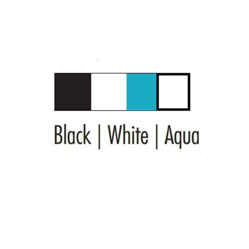 Briteguard Mouthguard - 4mm x 127mm - Aqua White Black - Square