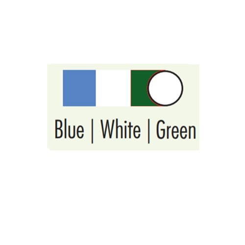 Briteguard Mouthguard - 4mm x 127mm - Blue White Green - Round