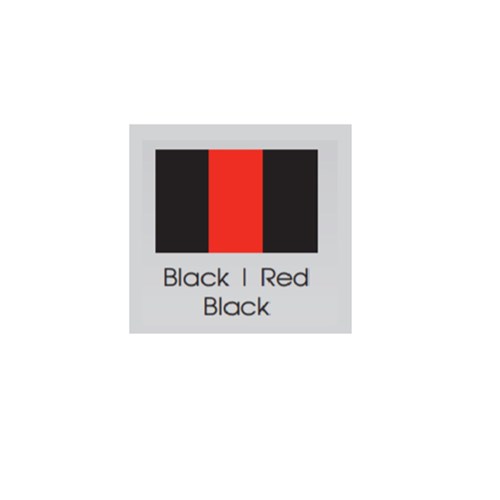 Briteguard Mouthguard - 4mm x 127mm - Black Red Black - Square