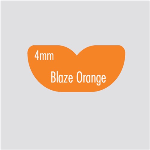 Briteguard Mouthguard - 4mm x  127mm - Blaze Orange - Square