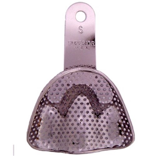 Stainless Steel Impression Tray Perf Depressed Upper Sml