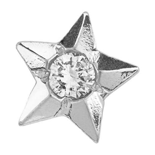 Twinkles Star with Diamond 0,01ct White Gold 18k