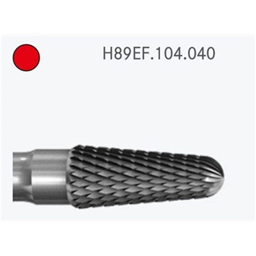 Komet Tungsten Carbide Bur - H89EF-040 - Cutter - Straight (HP), 1-Pack