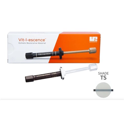 Ultradent Vit-l-escence - Esthetic Restorative Material - Shade Translucent Smoke - 2.5g Syringe