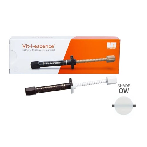 Ultradent Vit-l-escence - Esthetic Restorative Material - Shade Opaque White - 2.5g Syringe