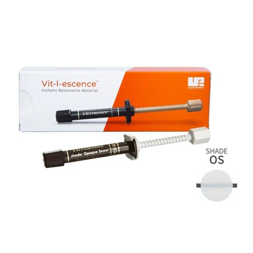 Ultradent Vit-l-escence - Esthetic Restorative Material - Shade Opaque Snow - 2.5g Syringe