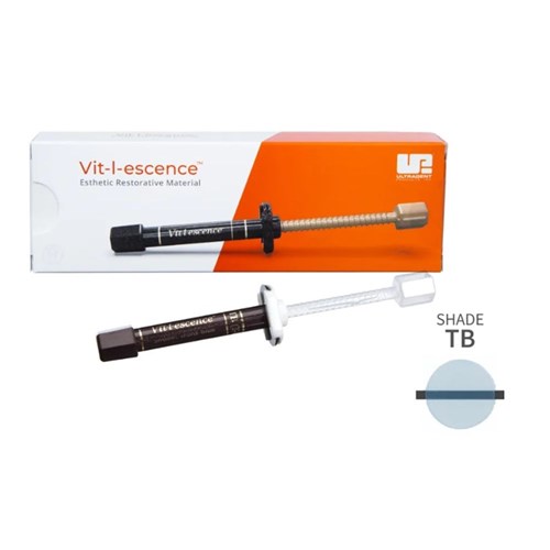 Ultradent Vit-l-escence - Esthetic Restorative Material - Shade Translucent Blue - 2.5g Syringe