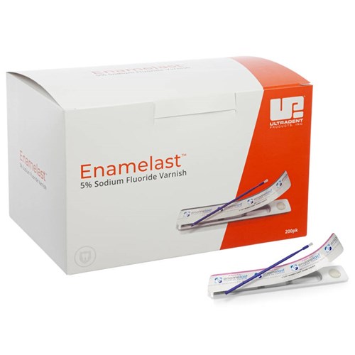 Ultradent Enamelast Fluoride Varnish - Bubble Gum - UnitDose, 200-Pack with Applicator Brush