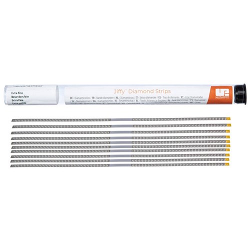 Ultradent Jiffy Diamond Strips - Wide Extra Fine - Perforated - Yellow, 10-Pack