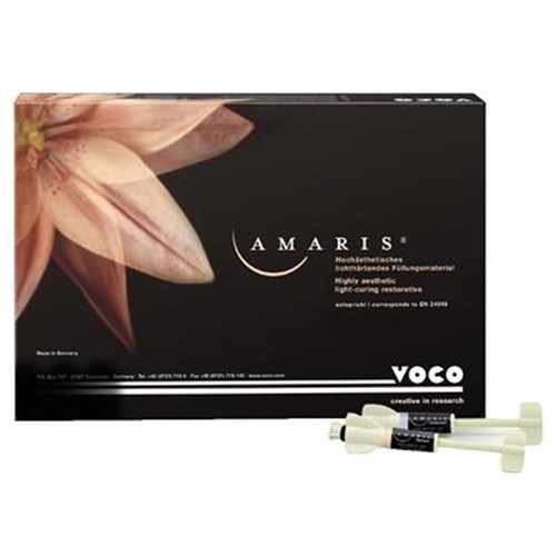 Voco Amaris - Highly Asthethic Light-Curing Restorative - Syringe Set - 4g Syringe, 8-Pack and Amaris Flow, 2-Pack