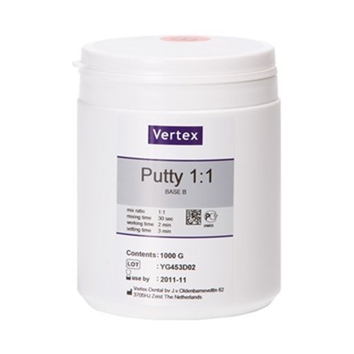 Vertex Silicone Putty 1:1 - 2 x 1kg A and B - Shore A Value of 85 after setting