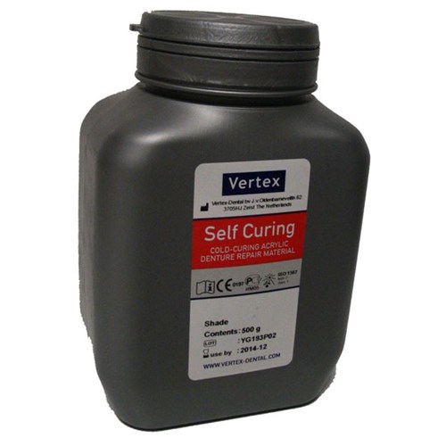 Vertex Self Cure Powder - Shade 5 Pink Veined - 500g Tub