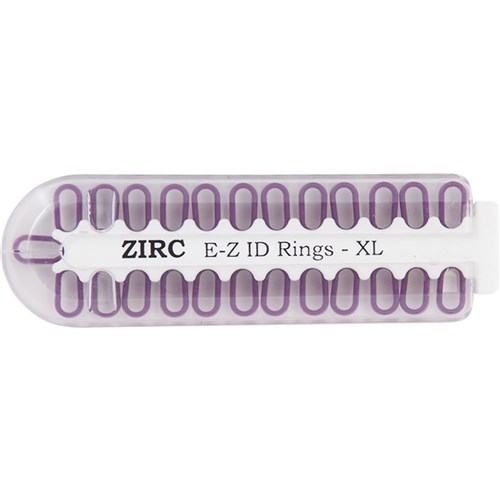 E Z ID Rings for Instruments XLarge Plum Pack of 25