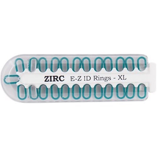 E Z ID Rings for Instruments XLarge Teal Pack of 25