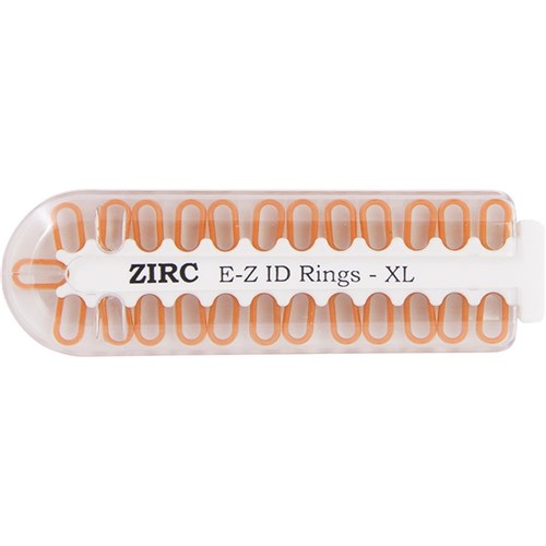 E Z ID Rings for Instruments XLarge Neon Orange Pack of 25