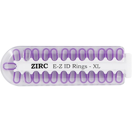 E Z ID Rings for Instruments XLarge Neon Purple Pack of 25